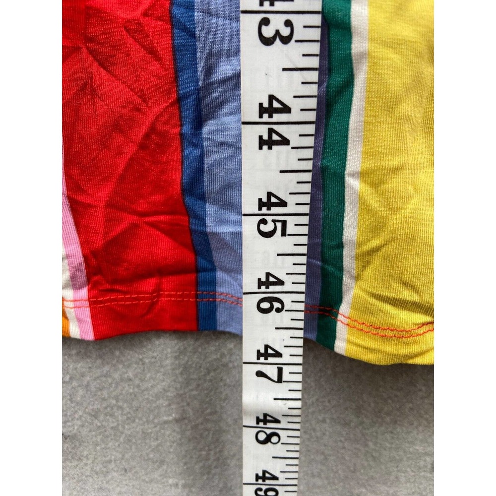 Eloquii Dress‎ Womens Sz 16 Wrap Around Multicolor Midi Stripe V-Neck Pullover - Picture 12 of 15
